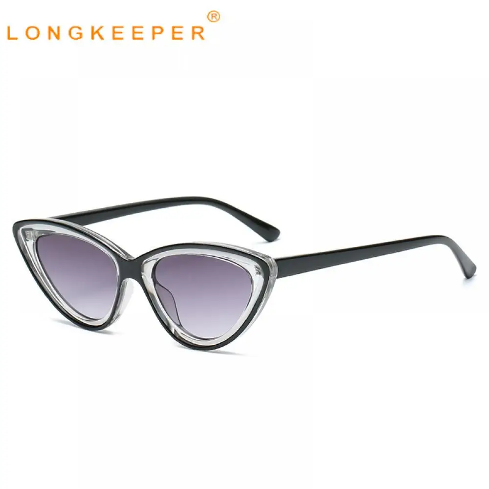 

LongKeeper Fashion Cat Eye Sunglasses Women 2021 Luxury Brand Retro Triangular Sun Glasses Female Black Vintage Oculos Feminino