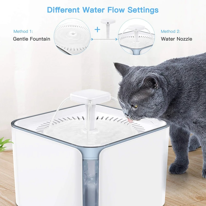

Pet Water Fountain 100 Oz/3L Automatic Cat Water Fountain Dog Water Dispenser with Water Window Super Quiet Pet Water Dispenser