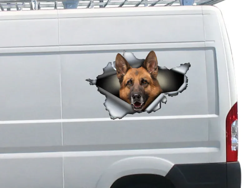 

German shepherd sticker , torn metal decal, German shepherd decal, dog sticker