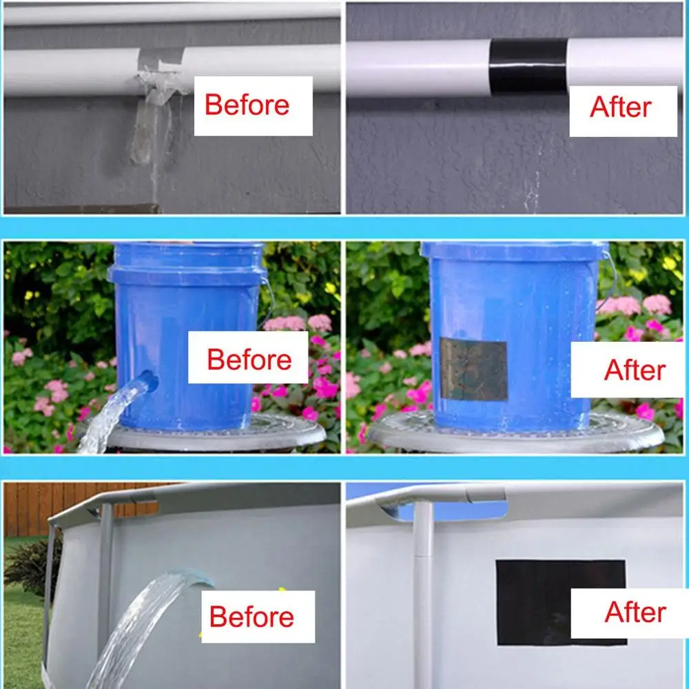 

Super Strong Fiber Waterproof Tape Stop Leak Seal Repair Tape Performance Self Tape Fiberfix Adhesive Tape PE tube PVC