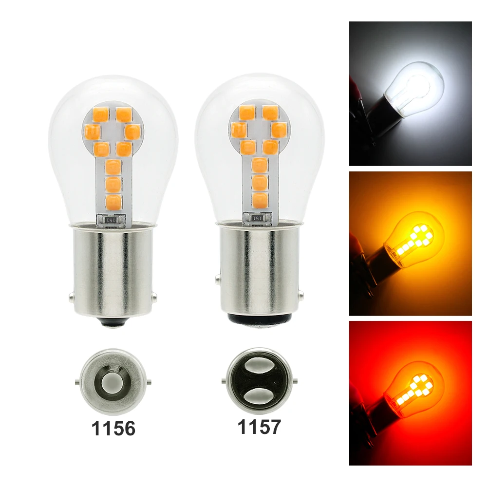 

Led ba15s p21w 1156 bay15d, 122v, 1157 SMD, 18 led, intermittent signal, brake light, back up, you two.