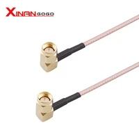 1pcs sma male right angle to sma crimp plug right angle connenctor rg316 cable pigtail cable