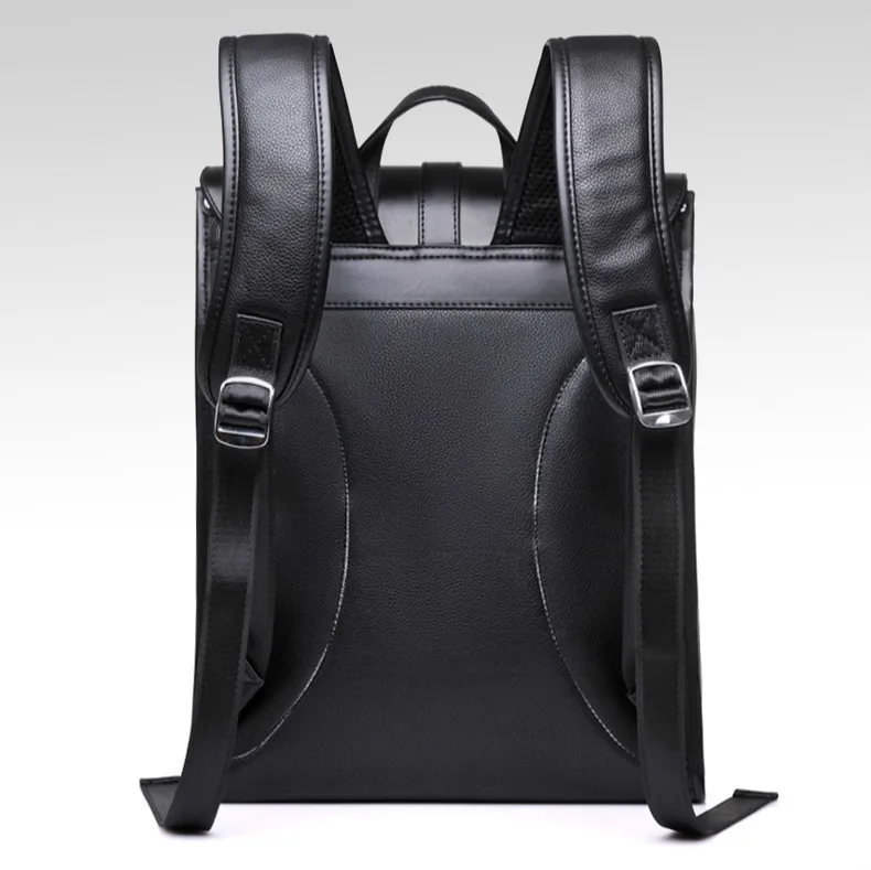 Мужской простой рюкзак высокого качества из натуральной кожи мужской Модная