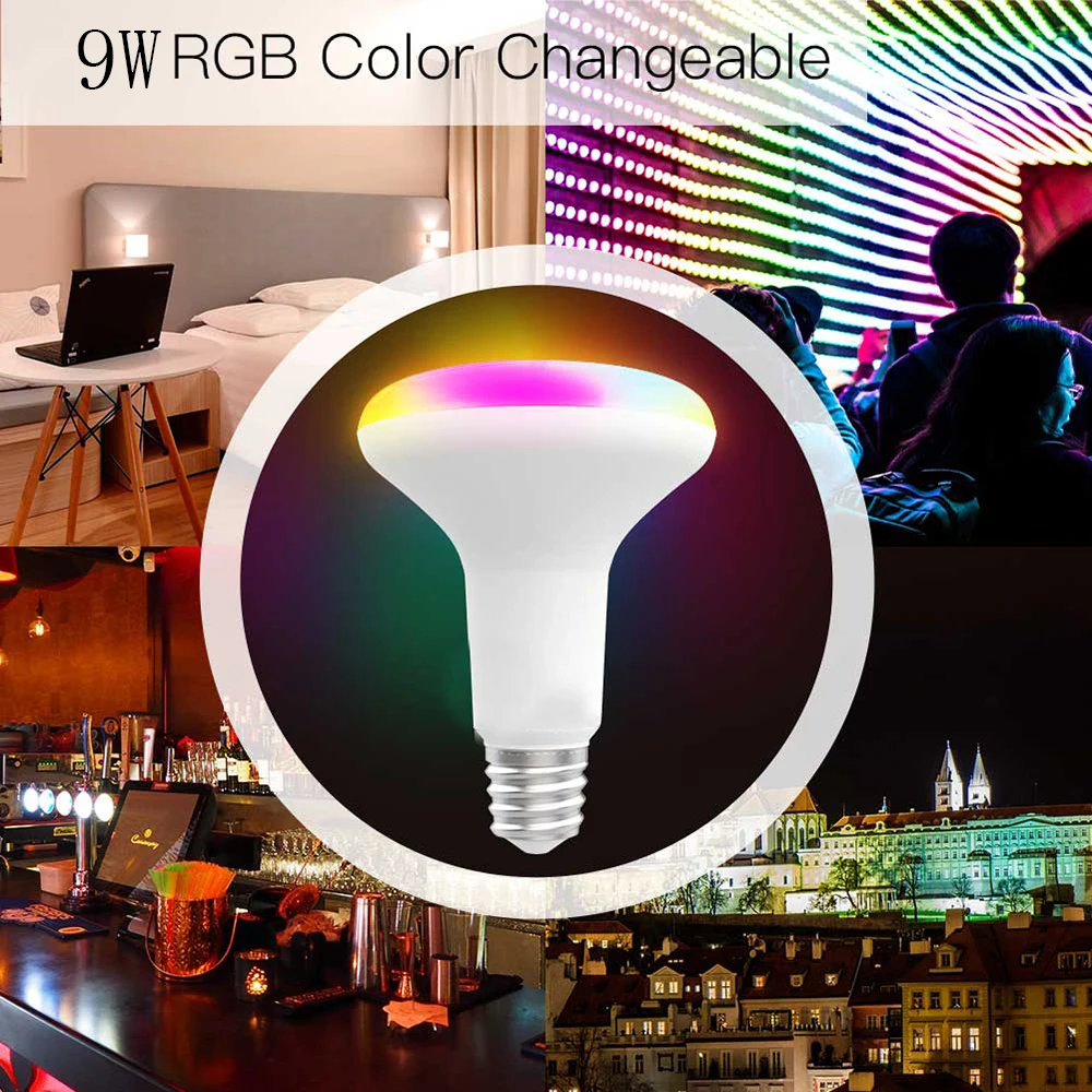 Умная лампа RUNSMART с Wi-Fi светодиодсветильник регулируемой яркостью 9 Вт BR30 RGB + CCT