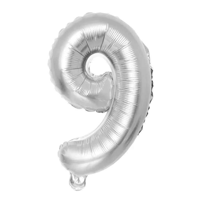 16-дюймовый цифровой алюминиевый воздушный шар золотой серебряный