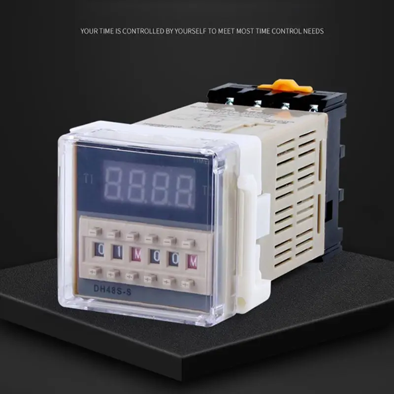 AC/DC 12V 24V 220V 380V DH48S-S Programmable Digital time relay cycle control Time Delay Relay Socket with Base | Обустройство дома