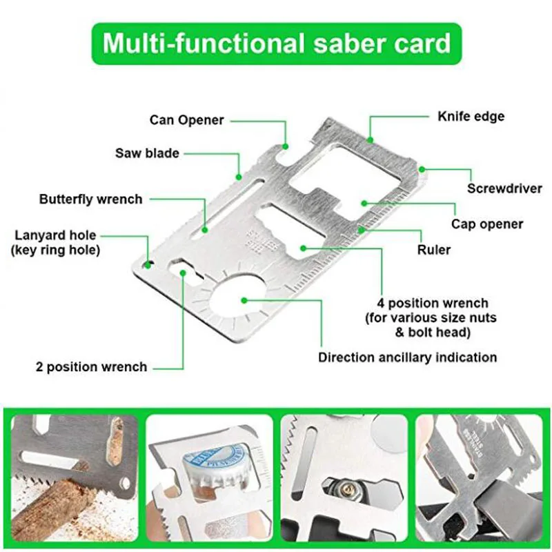 Goedkoop Emergency Survival Kit 15 In 1 Outdoor Survival Gear Tool Met Armband Mes Kompas Emergency Deken Voor Camping Wandelen Klim