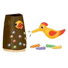 Magnetic Toddler Toy Set Woodpecker Catch and Feed Game Magnetic Bird Caterpillars Toy Montessori Educational Toys for Children