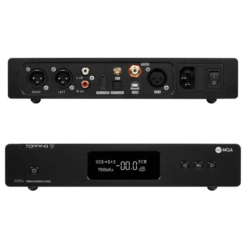 TOPPING D70S 2*AK4497 Full Balanced MQA Decoder Bluetooth 5.0 32Bit/768K DSD512 XMOS XU216 Hi-Res DAC with Remote Control | Электроника