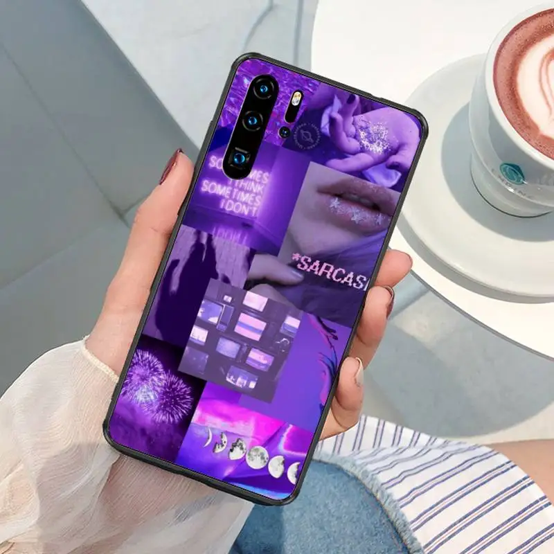 Чехол для телефона Infinity On Purple в эстетическом стиле девушек Huawei P9 P10 P20 P30 P40 Lite Pro P