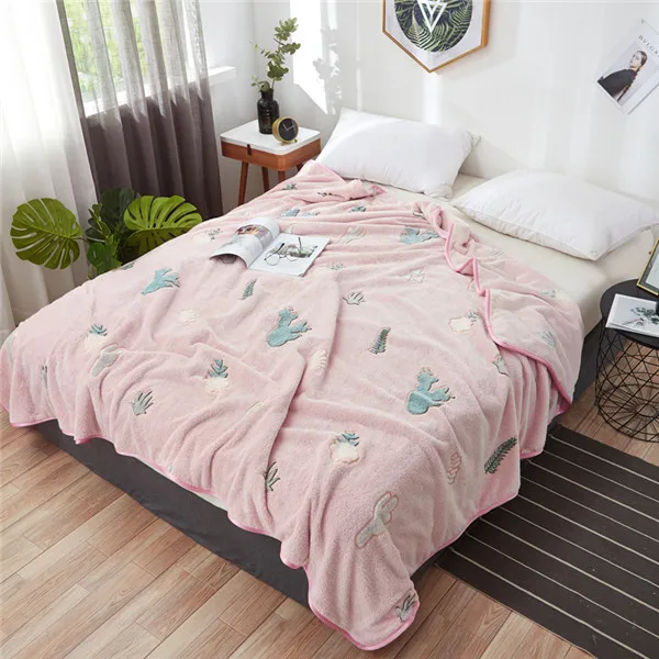 style1 Одеяла С КАКТУСОМ модные Одеяла Твин Полный Королева Король розовые одеяла мягкие пледы фланелевые одеяла на кровать/автомобиль/диван для девочек детские ковры - Цвет: style1
