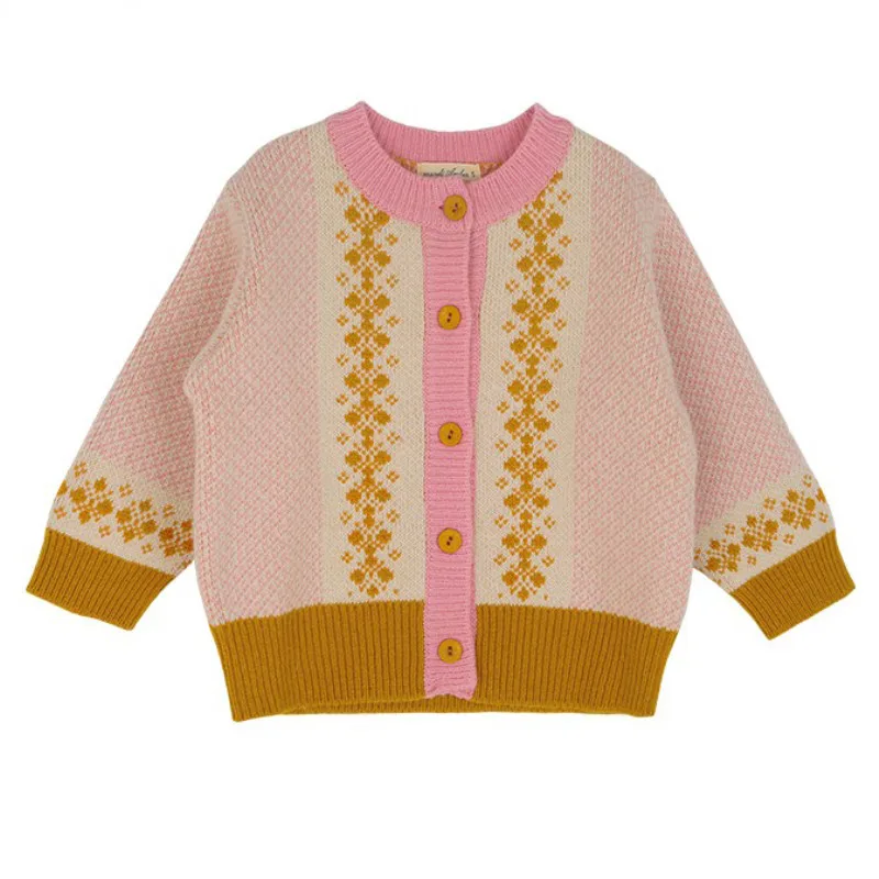 

Beautiful Cardigan Knitting Kids Sweaters Spring Winter Baby Boys Girls Warm Tops Bottoming Buttons Children Clothes High Qualit