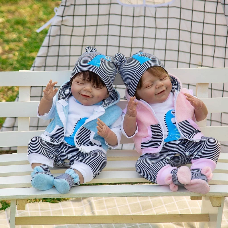 

77HD 18in Baby Girl Doll Reborn Nurturing Doll Interactive Party Gift Sleeping Soft Realistic Doll Early Learning Stuffed Toy