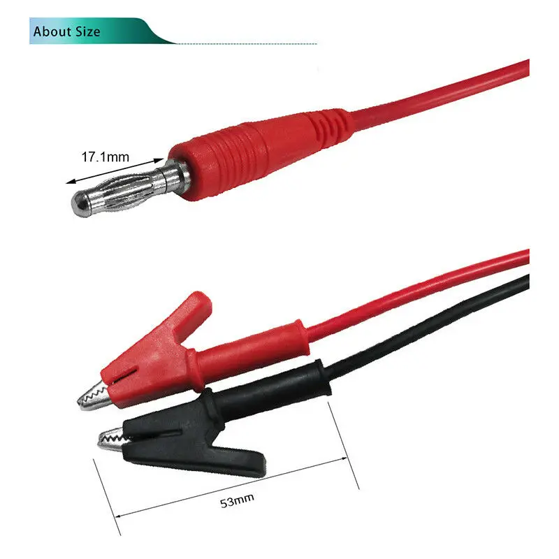 Штепсельная вилка типа банан к зажиму крокодил тестовый зонд свинцовый провод