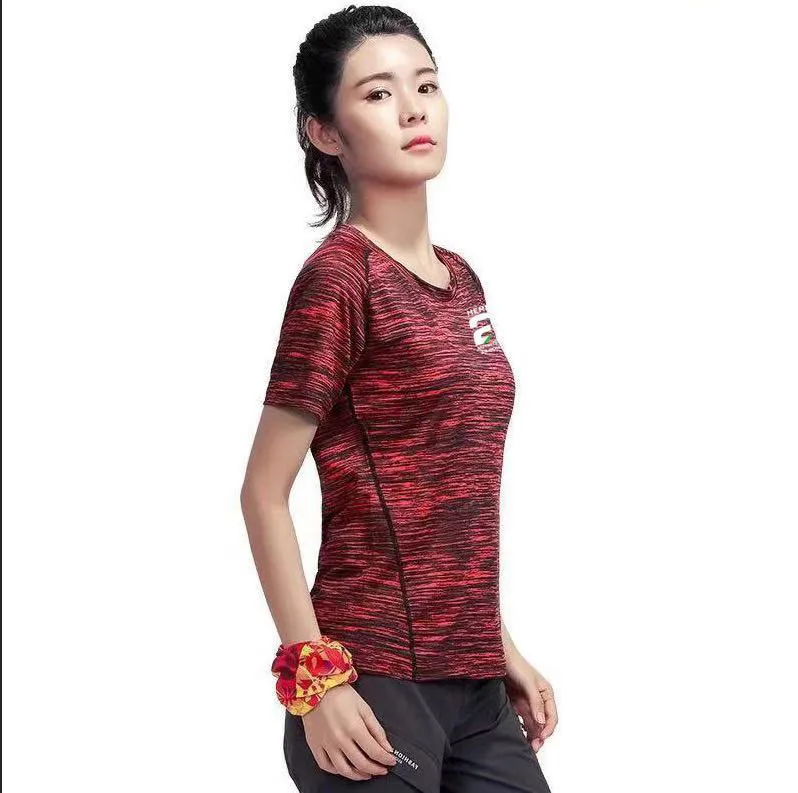 Женская быстросохнущая футболка Herbalife камуфляжная спортивная с коротким рукавом