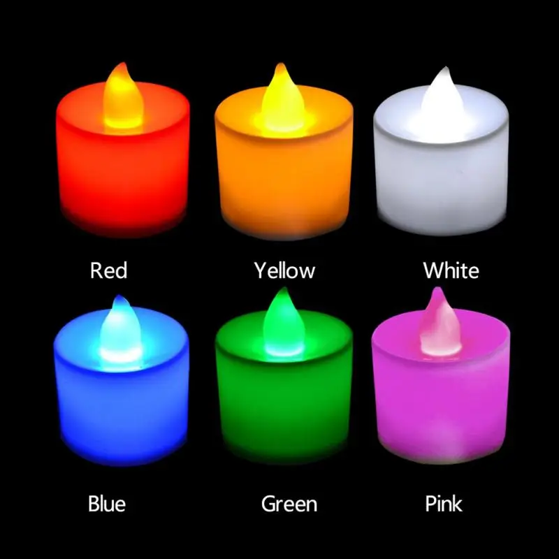 

1Pc Flameless Battery Operated Smokeless LED Tea Lights Candles Flameless Flickering Decor Home Wedding Birthday Party Decoratio