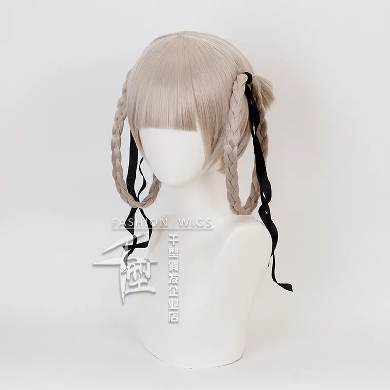 Аниме Kakegurui Kirari Momobami короткие Косплэй парик из синтетических волос с косами