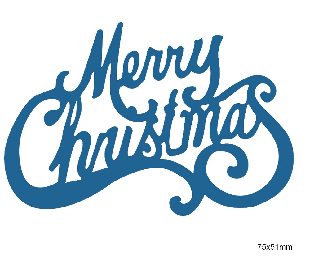 Рождественские слова металлические Вырубные штампы Скрапбукинг поделки вырубки