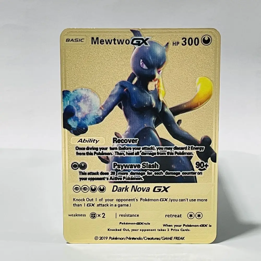 La &uacute;ltima etiqueta de juego de Pok&eacute;mon Vmax Gx, tarjeta de Metal brillante, drag&oacute;n que respira fuego, equipo de batalla A La Carta, serie, juguetes para ni&ntilde;os-4
