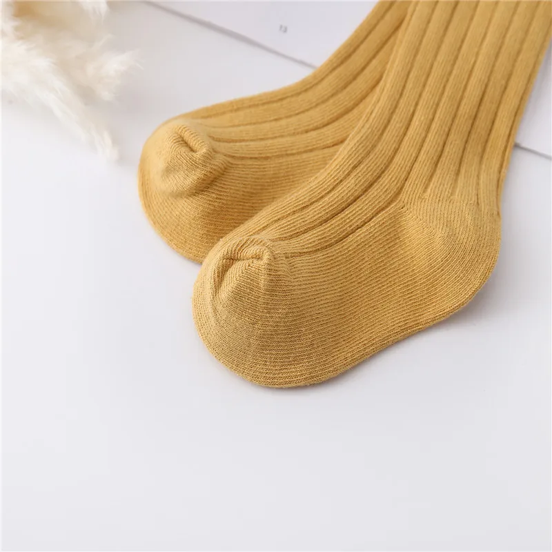 

Children Socks Winter Fall Sports Cotton Stripe Solid Color Medium Length for Kids Lines Student Socks 1-8Y