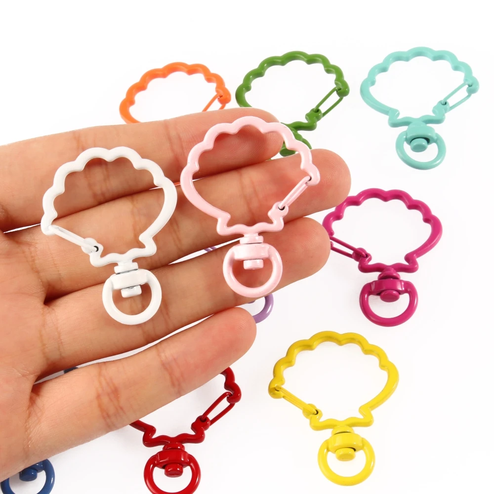 5 шт./лот 2x40 мм, металлический полый корпус, форма брелка, разделенное кольцо для ключей, поворотный карабин, застежка, соединитель для «сделай сам», сумка, ремень, собака, маска, цепи