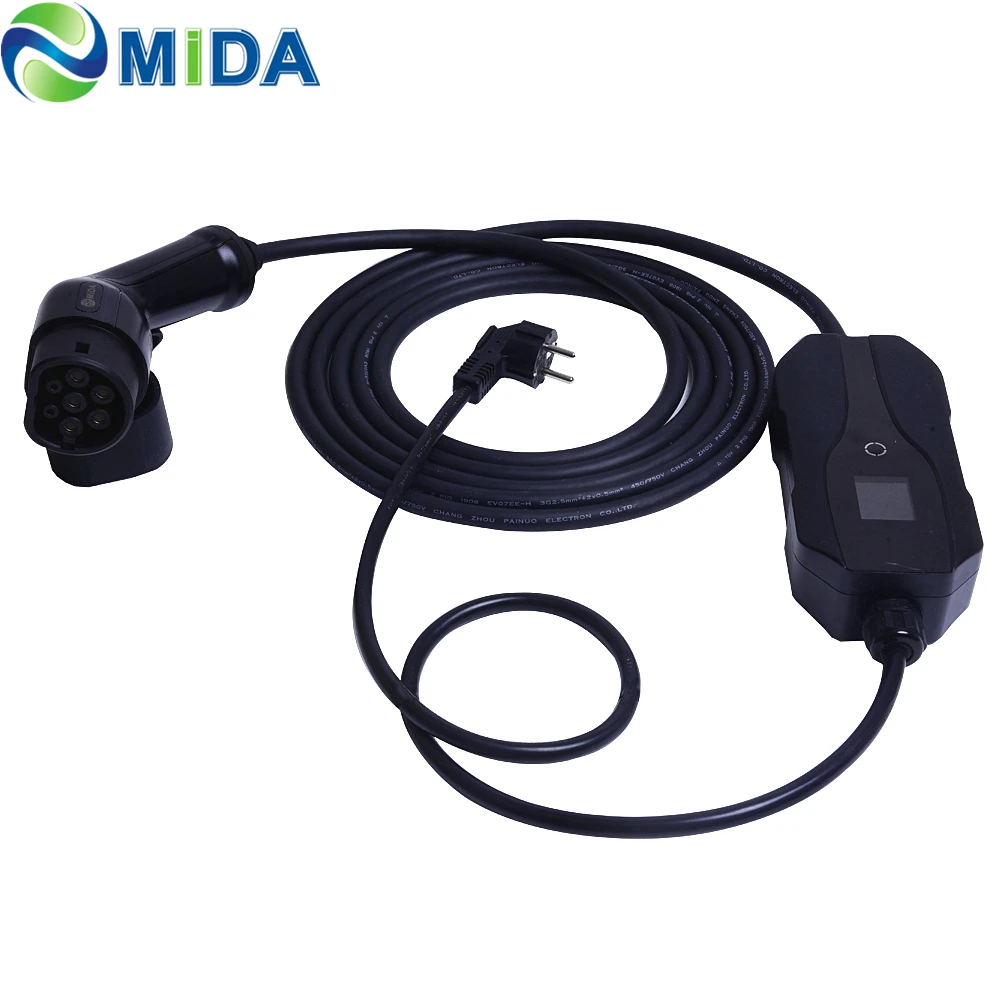 Портативное зарядное устройство для электромобилей тип 2 8A 10A 13A 16A переключаемое 3