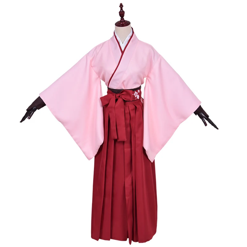 Аниме FGO Fate Grand Order Sakura Saber Okita Souji Kendo Uniform Косплей Костюм Полный комплект кимоно
