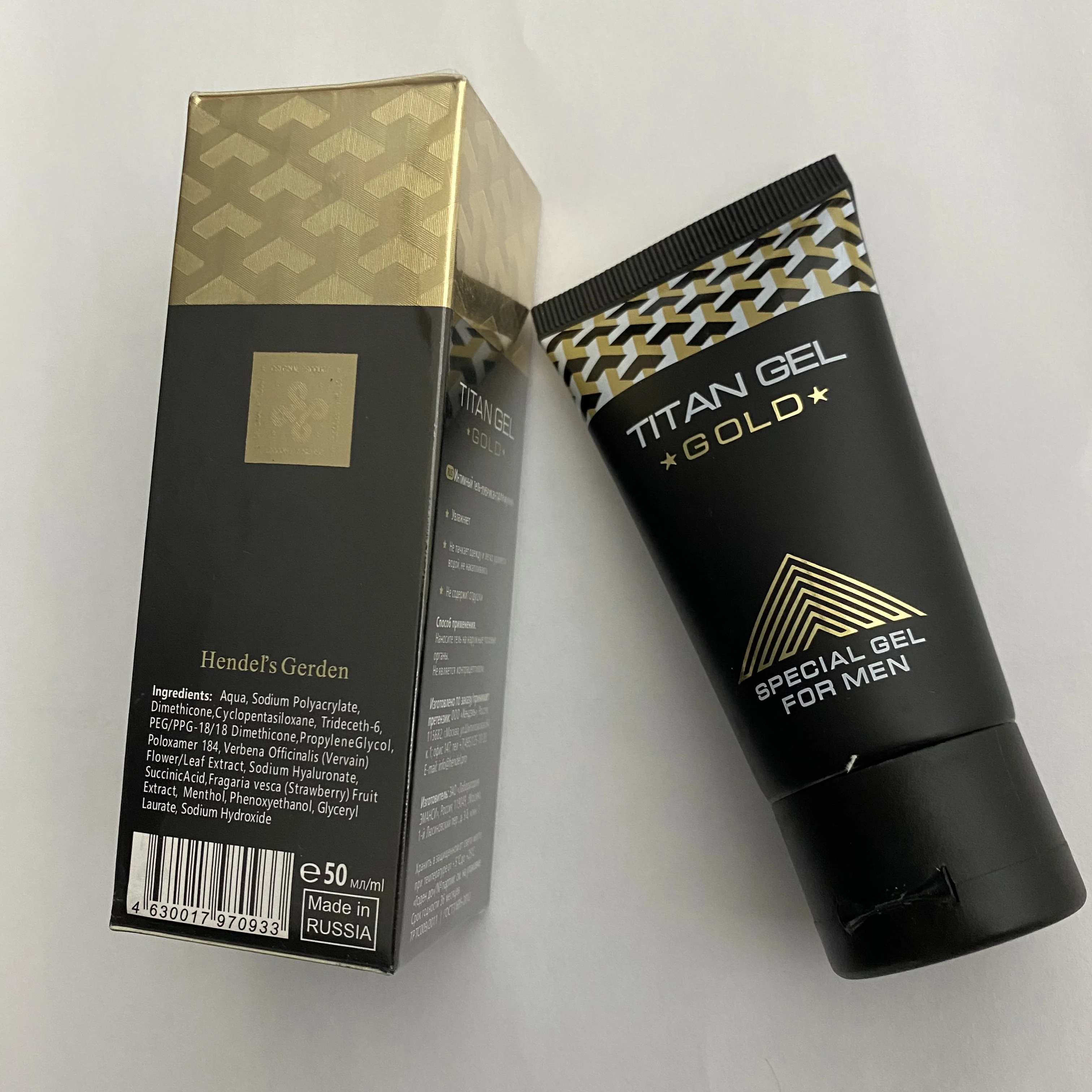 Гель TITAN Black Сделано в России гель для увеличения пениса удлинение мужского