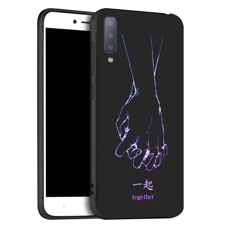 x086 Чехол для samsung A6, A8 Plus, A7, A9, чехол, мягкий, 3D, мультяшный, силиконовый, черный, окрашенный, чехол для телефона, для samsung Galaxy A5, бампер - Цвет: x086