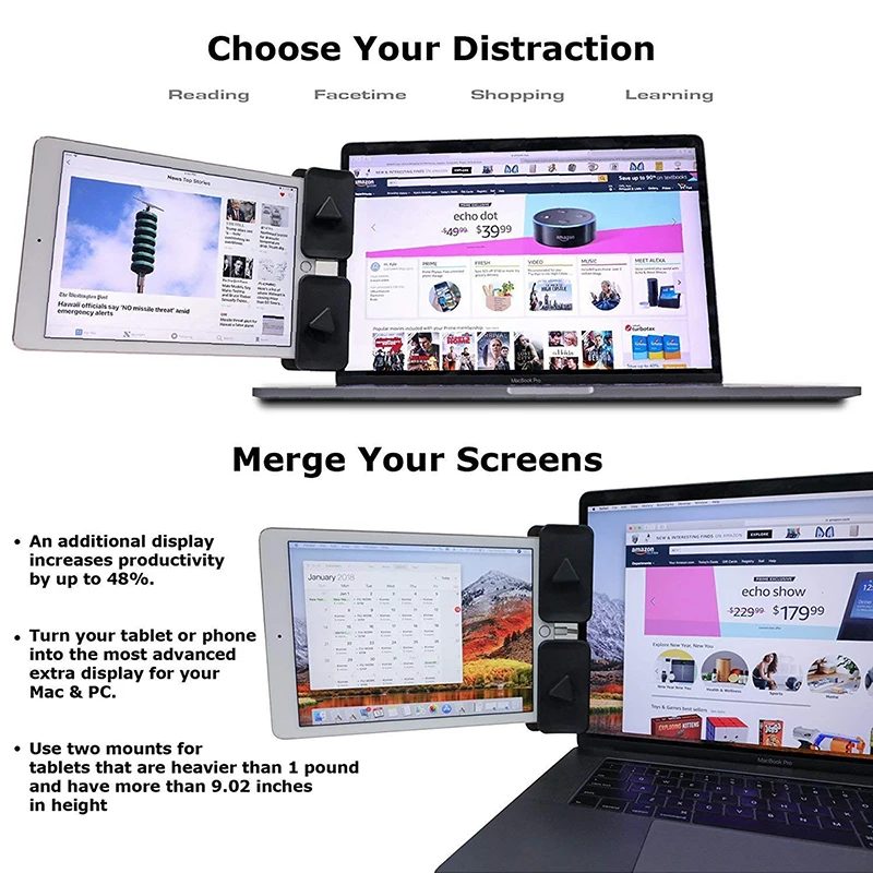 Универсальный двойной дисплей с боковым креплением зажим держатель монитора