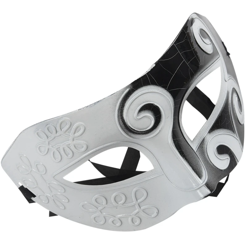 1Pcs Black White Roman Greek Mens Venetian Halloween Costume Party Masquerade Mask &amp Ball Masks Stag Fancy Dress Vene | Спорт и