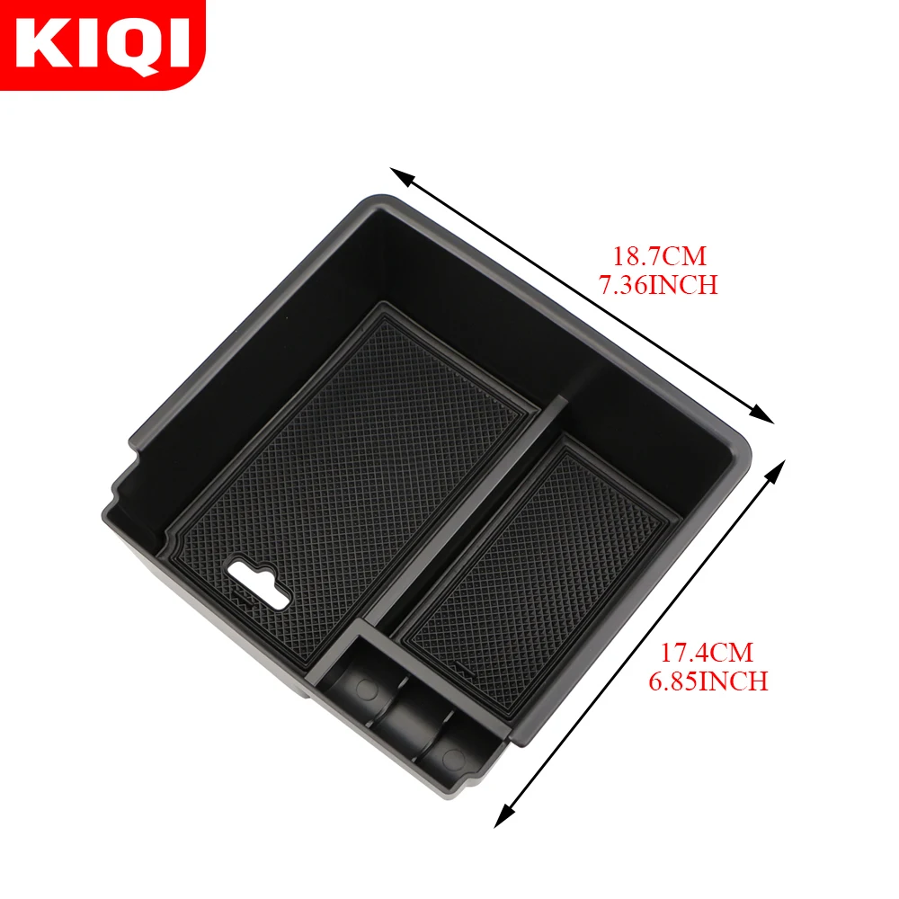 KIQI ABS Car Armrest Center Console Storage Box Tray Case Bin for Ford Ranger 2015 - 2020 Holder Tray Car Organizer Accessories images - 6