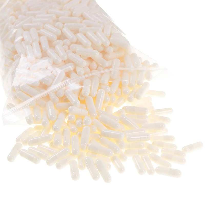 Пустые желатиновые капсулы размером 0 #1000 шт. твердые прозрачный гель для