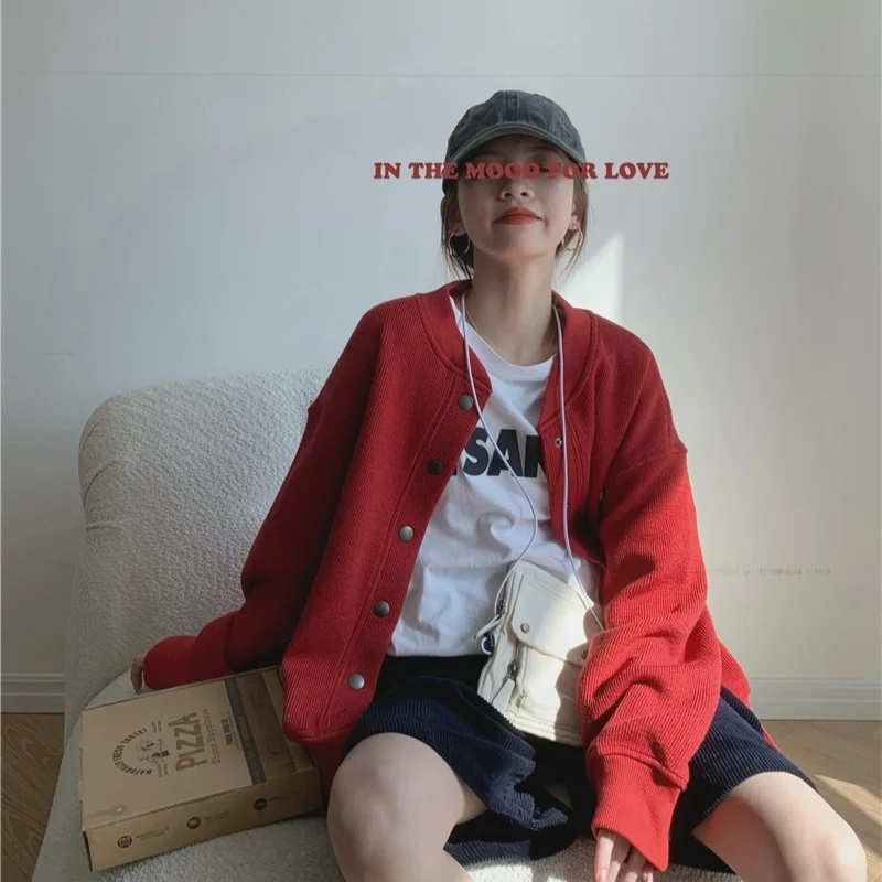 Кардиган для бейсбола Женский весенне-осенний пиджак новинка 2021 универсальный