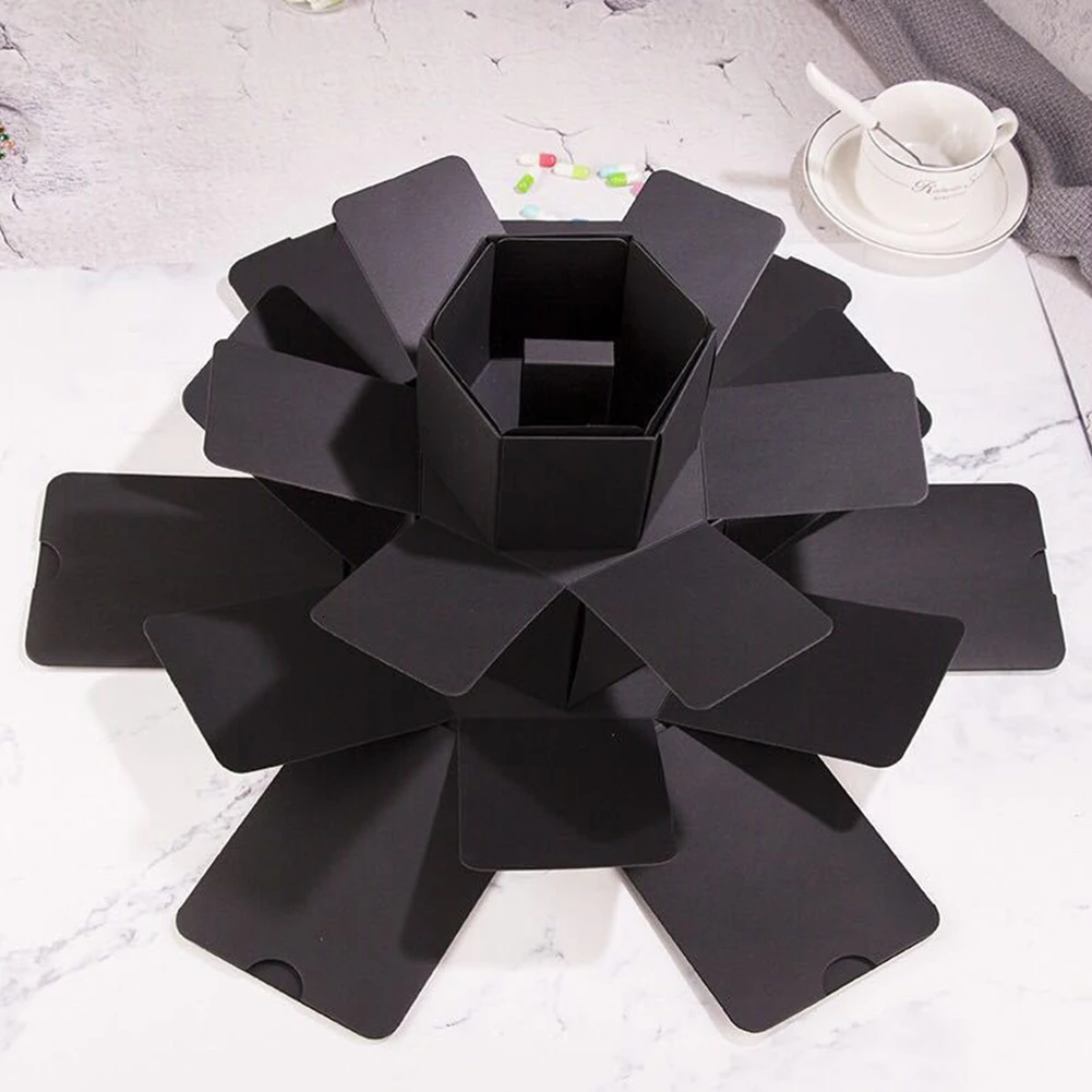 Бомба коробка Шестигранная многослойная сюрприз признание DIY альбом скрапбук