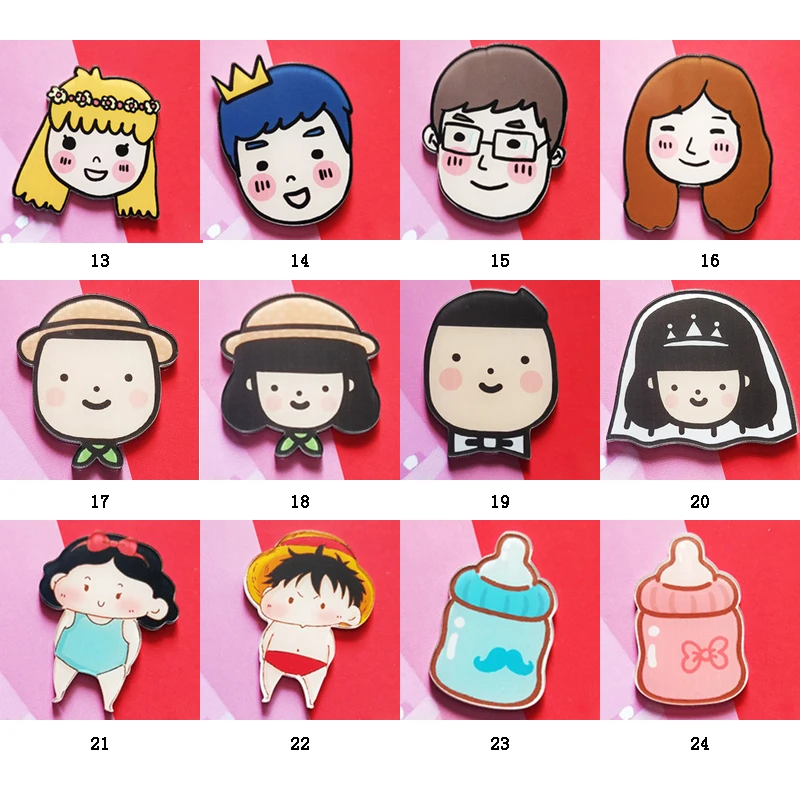 Рождественские Мультяшные Милые Акриловые кухонные декоративные магниты на