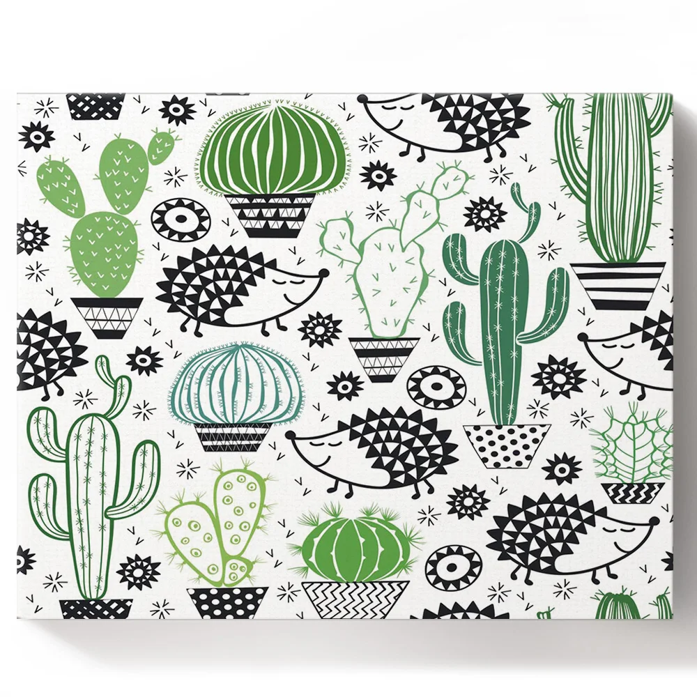 Краски по номерам Ежик и кактус мультфильм картины картина маслом Набор цифр