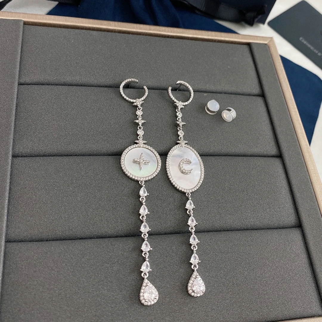 Pandoo модные очаровательные оригинальные серьги из стерлингового серебра 1:1 копия