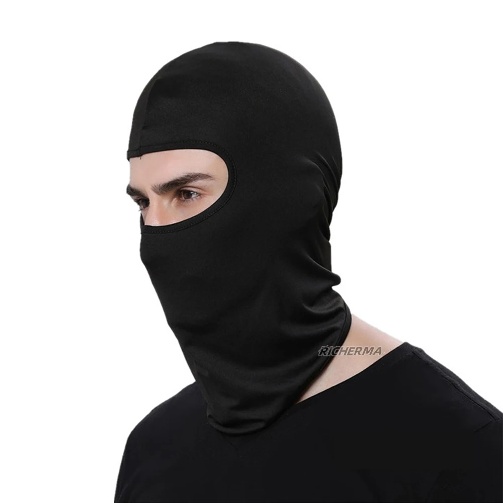 Летняя Солнцезащитная черная маска на все лицо для занятий спортом открытом