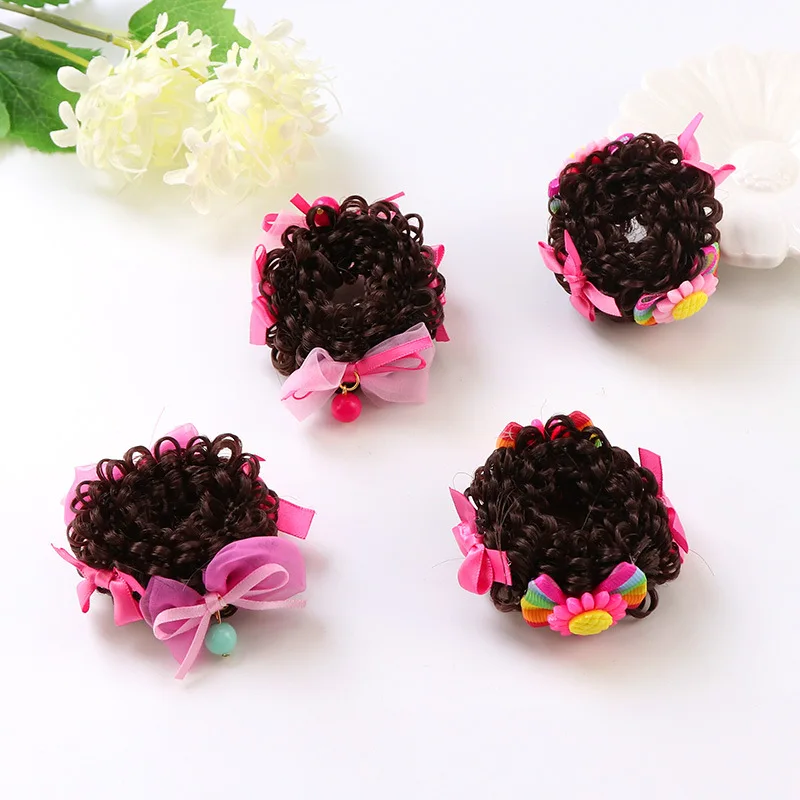 Резинки для волос девочек эластичные с цветочным бантом 1 пара | Детская одежда и