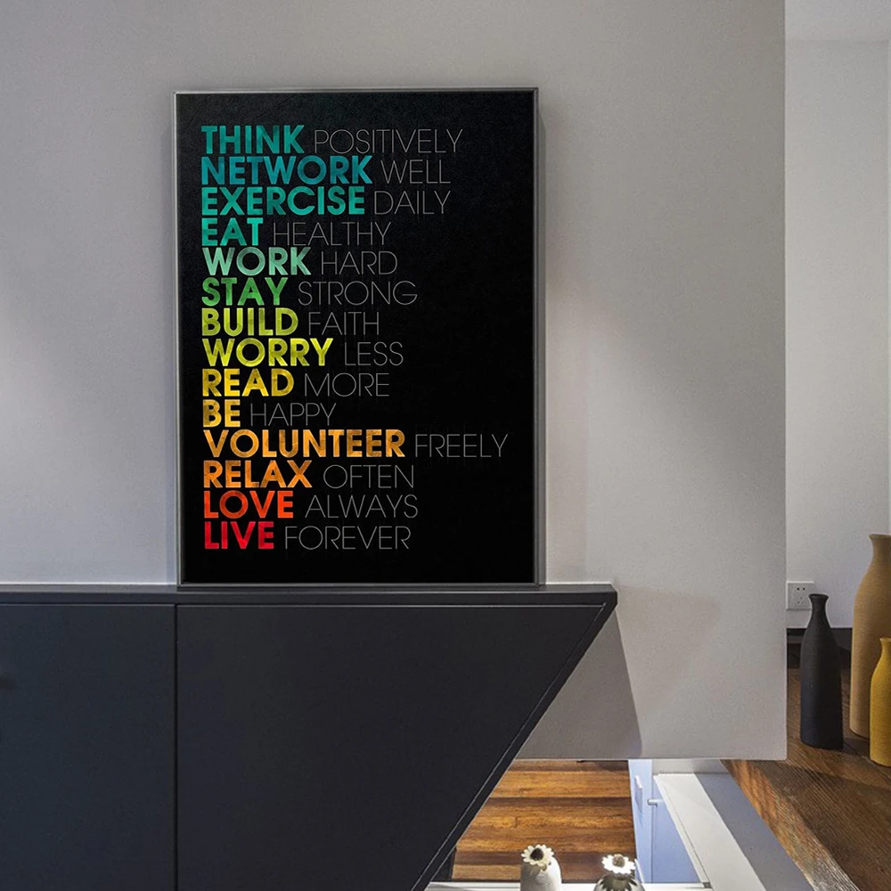 

Office Decor Wall Art Motivational Phrases Poster Inspiring Words Wall Art No Pain No Gain Canvas Painting Prints No Frame