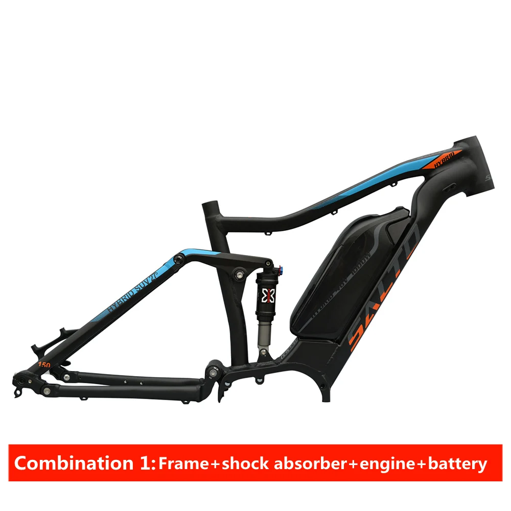 4 piece set MTB E велосипед Мотор велосипед frmae SUV подвеска Рама Алюминиевый сплав беговые электрические рамы ударные велосипедные горные рамы - Цвет: 4 piece set