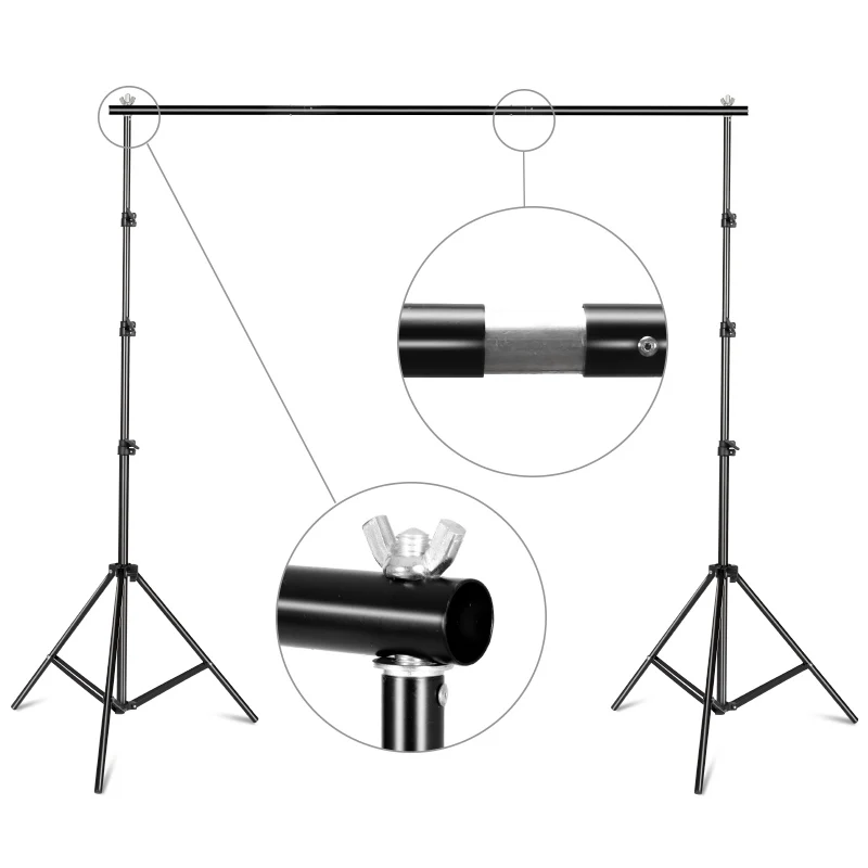 photo backdrop stand adjustable photography muslin background support system stand with sand bag for photo video studio free global shipping