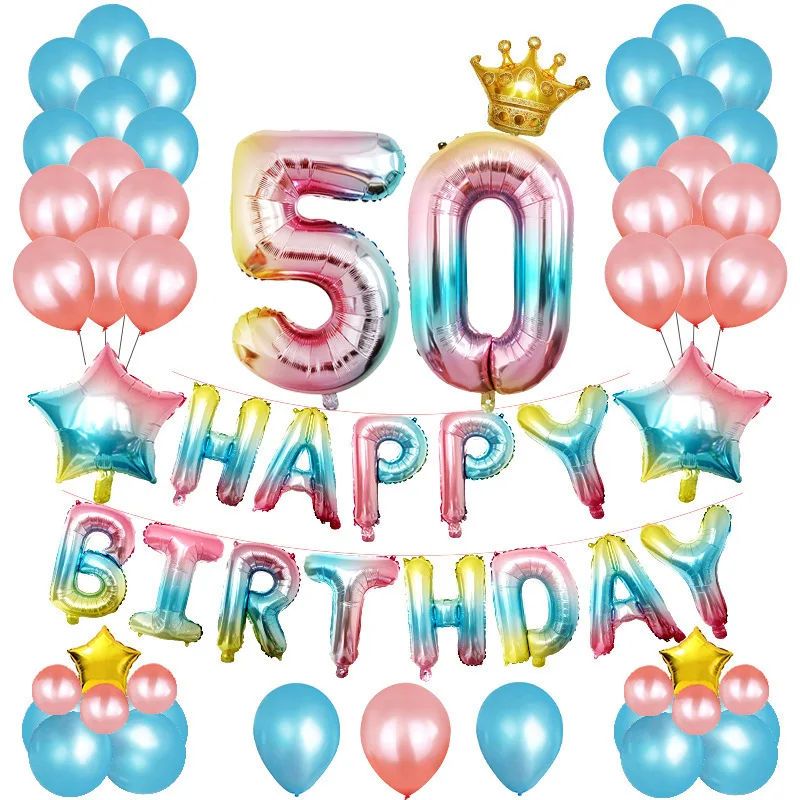 Набор воздушных шаров из алюминиевой пленки для спальни 18/20/30/40/50 лет | Дом и сад