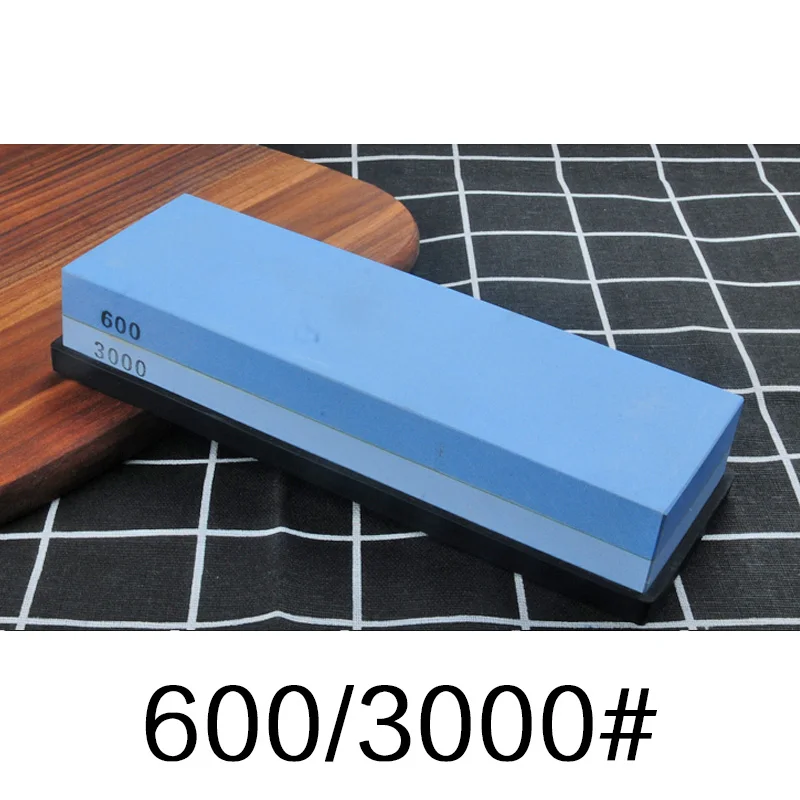 Двухсторонняя 240 600 1000 3000 5000 8000 зернистость профессиональная точилка для ножей точильный камень шлифовальный камень с нескользящей основой - Цвет: 600 3000 grit