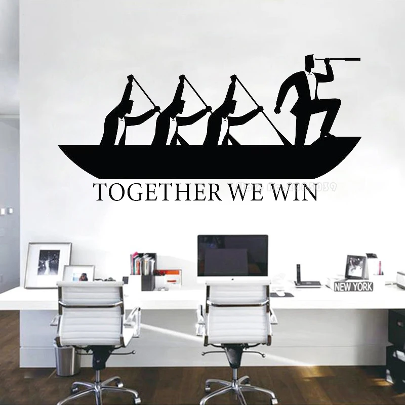 Наклейка на стену материал командной работы офисная студия Дизайн интерьера