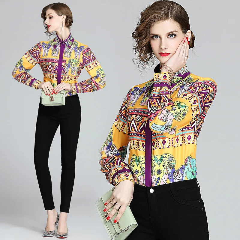 

2020 Spring Autumn Shirts women elegant casual blouse Office chiffon shirts Large size mujer de moda Women's Slim Ladies shirts