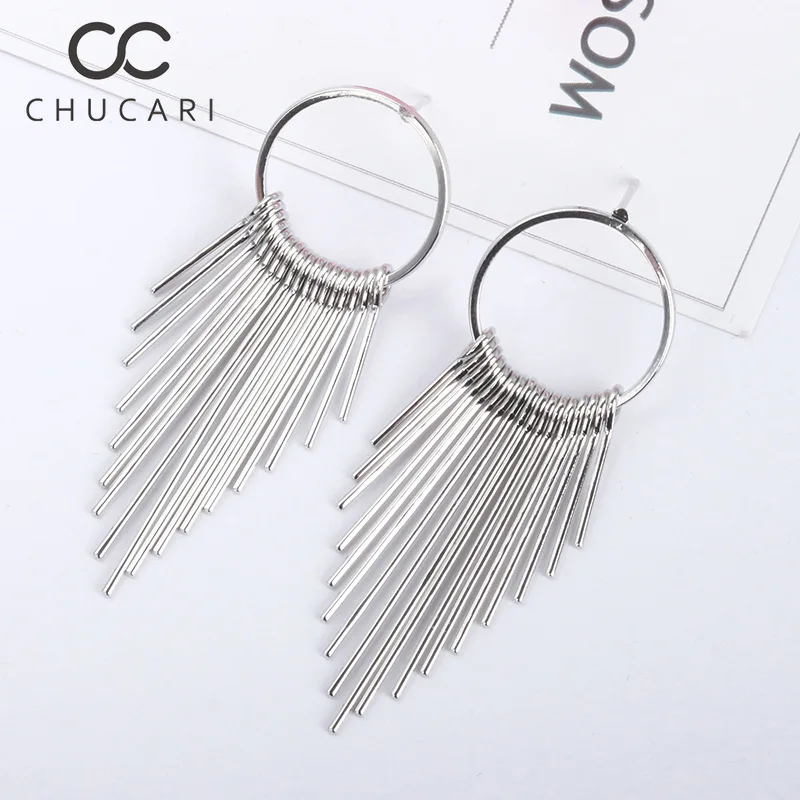 Богемные геометрические висячие серьги CHUCARI женские винтажные спиральные