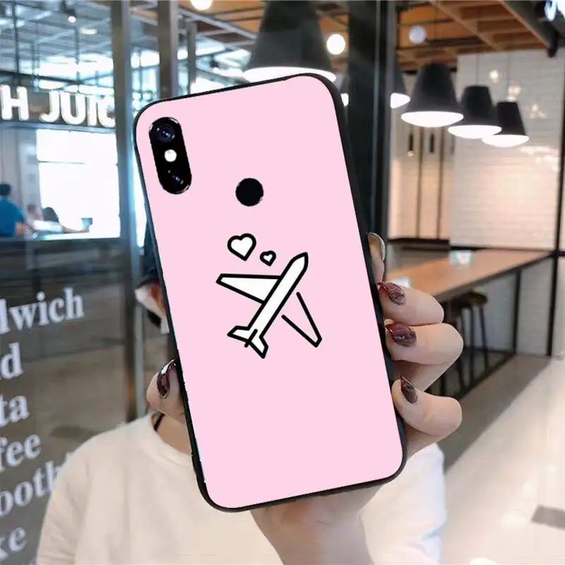 

World Map Travel airplane Phone Case For Xiaomi Redmi 7 8 9t 9se k20 mi8 max3 lite 9 note 9s 10 pro