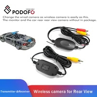 podofo 2 4 ghz wireless rear view camera rca video transmitterreceiver for car rearview monitor wireless car rearview monitor